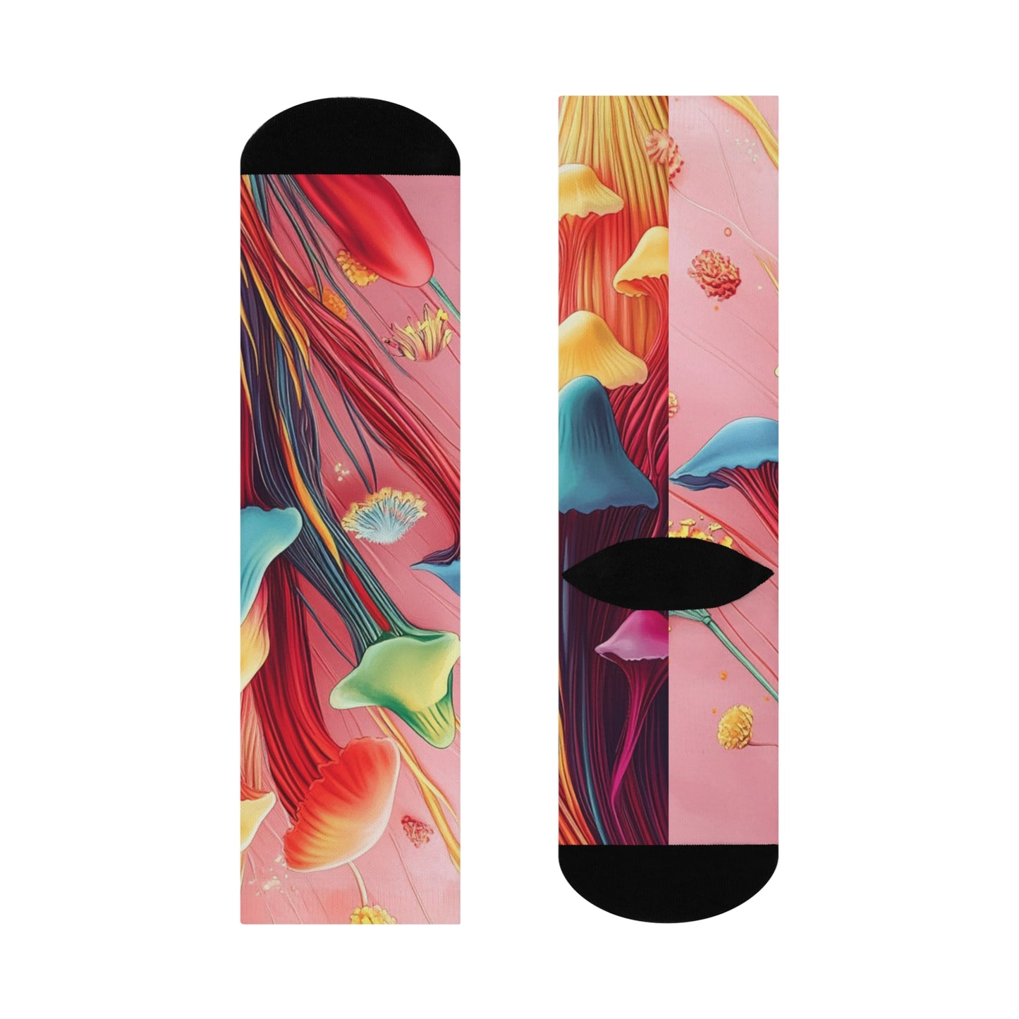 Mushroom Cushioned Crew Socks | Psychedelic 010