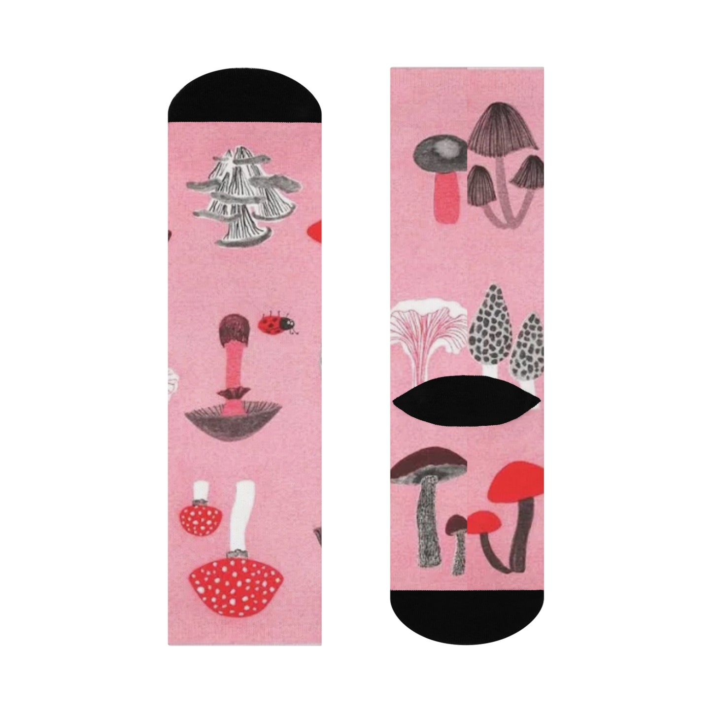 Mushroom Cushioned Crew Socks | Pink 014