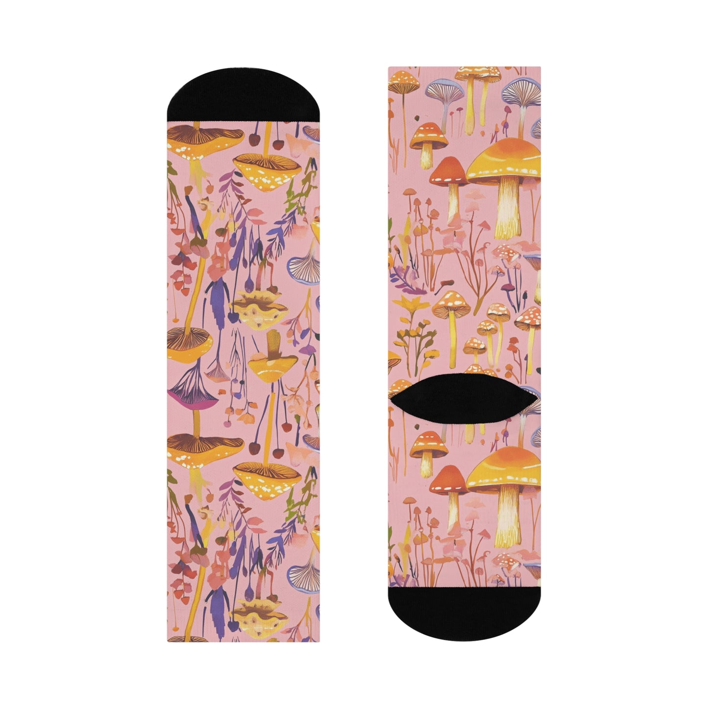 Mushroom Cushioned Crew Socks | Pink 015
