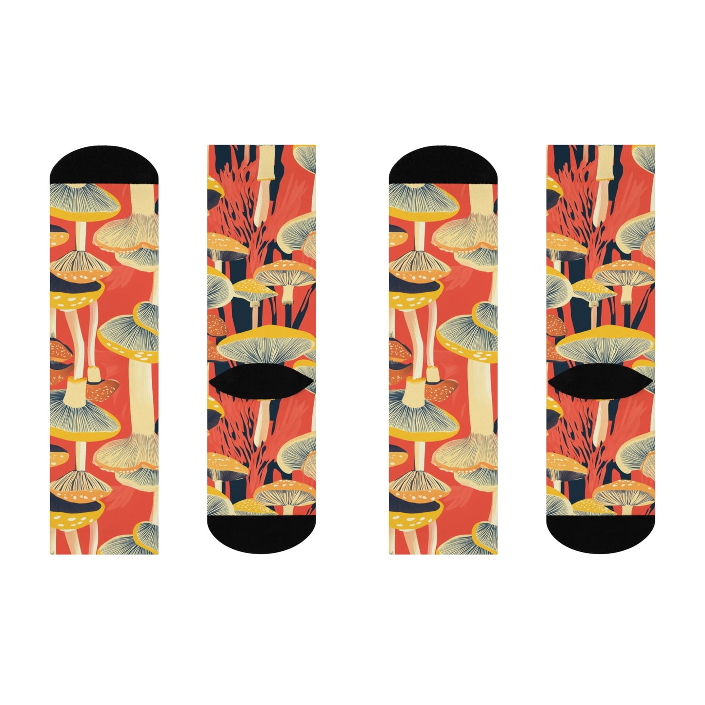 Mushroom Cushioned Crew Socks | Red 006
