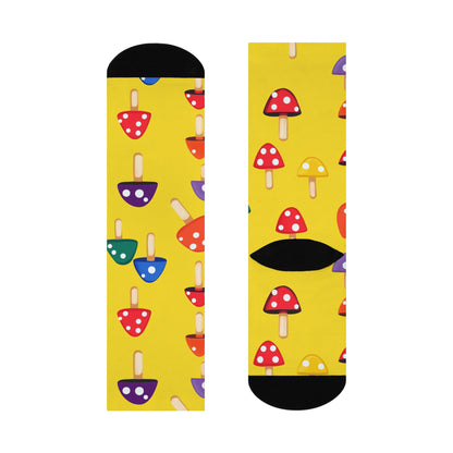 Sunshine Mushroom Popsicle Crew Socks