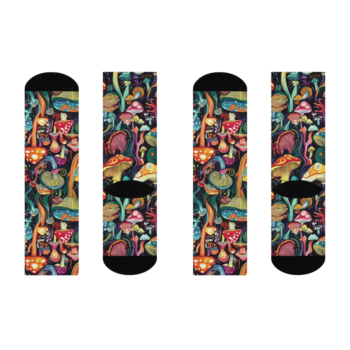 Mushroom Cushioned Crew Socks | Psychedelic 013