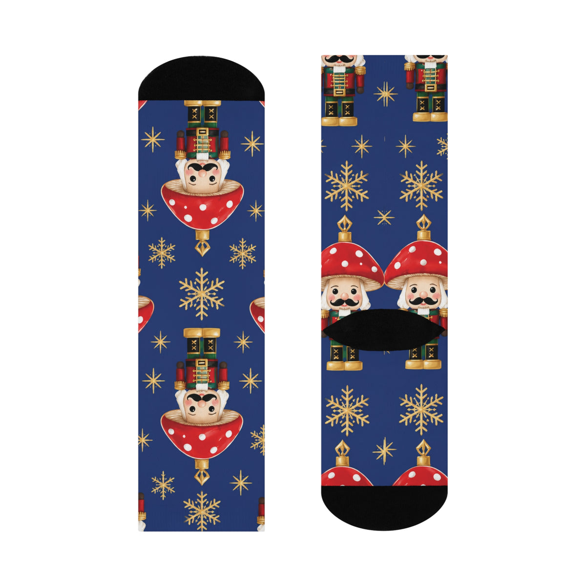 Nutcracker Morels Christmas Mushroom Cushioned Crew Socks