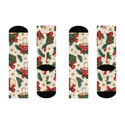 Wrapped with Wonder Christmas Mushroom Cushioned Crew Socks