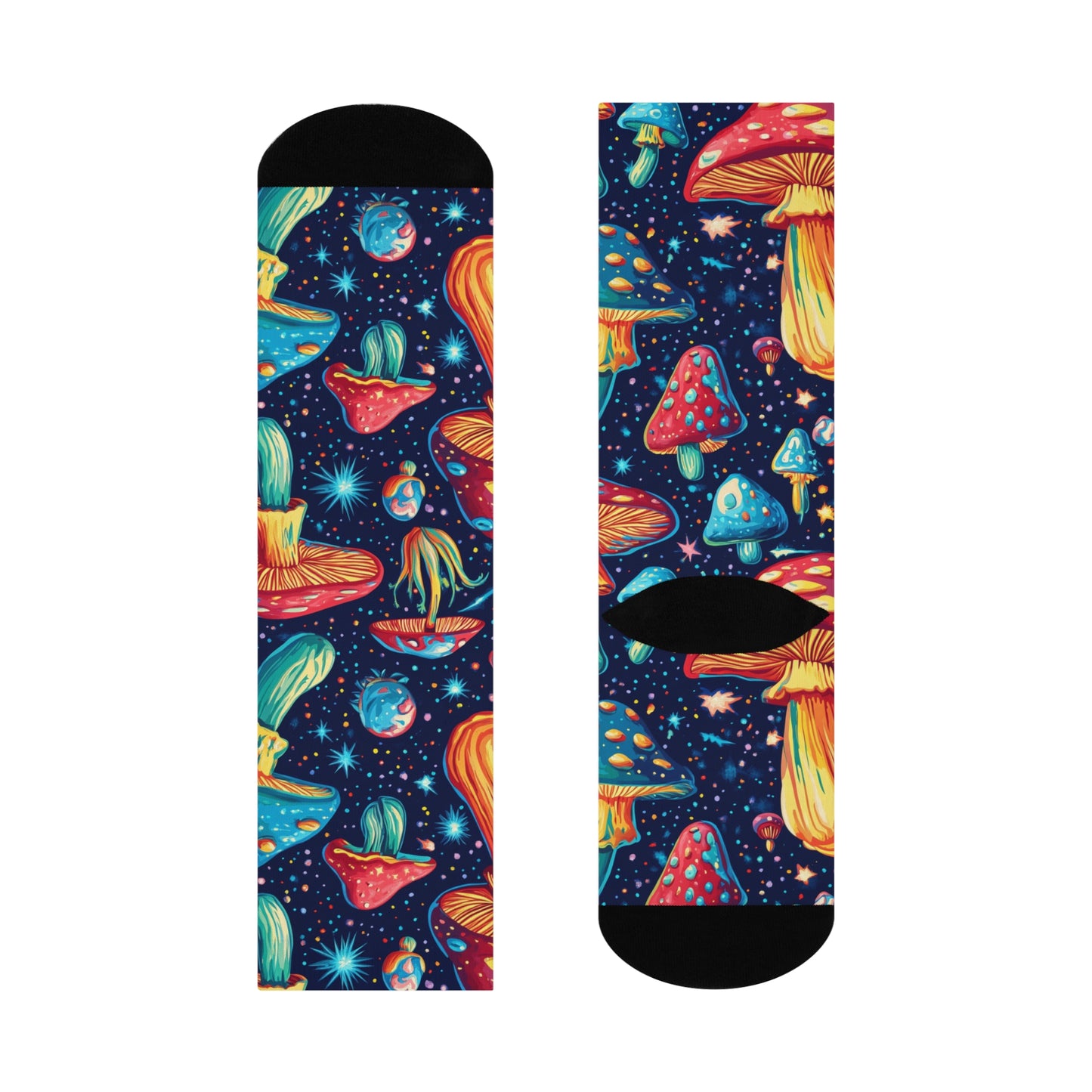 Mushroom Cushioned Crew Socks | Psychedelic 018