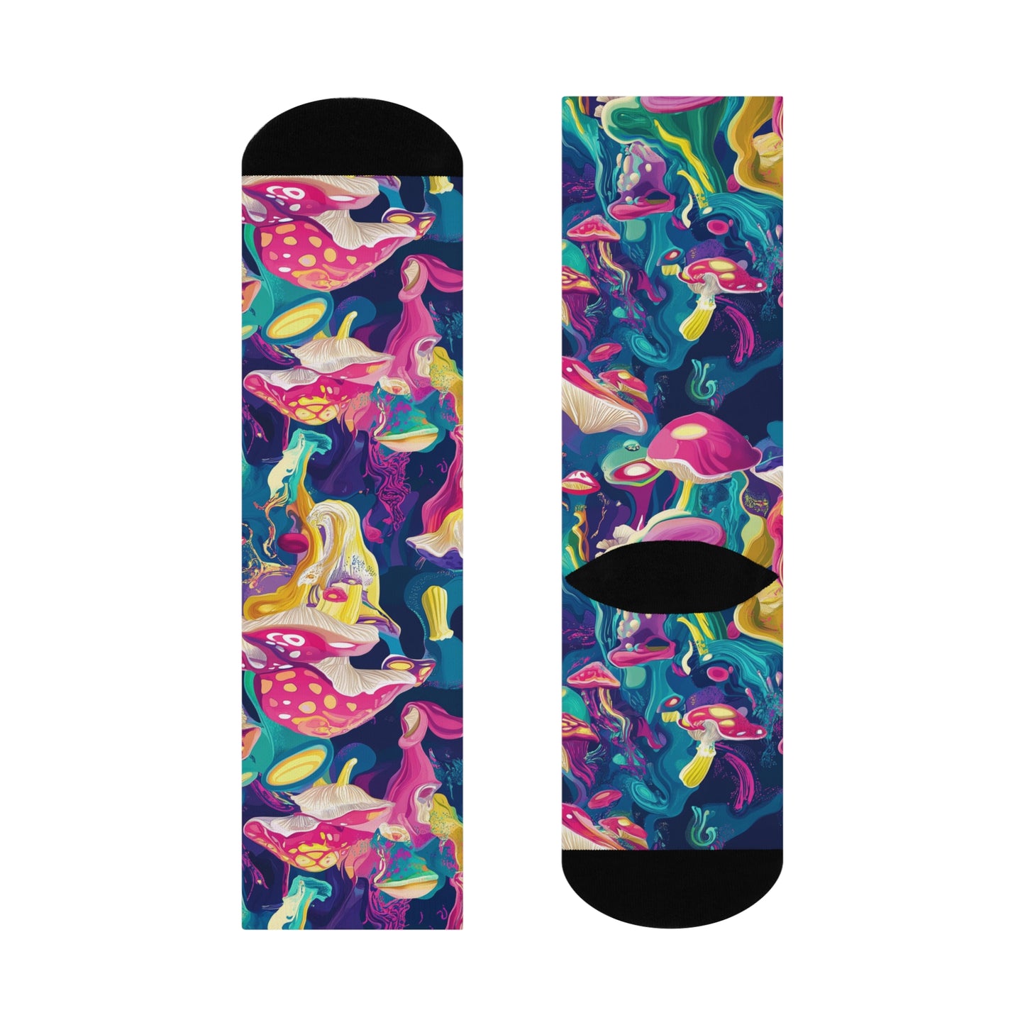 Mushroom Cushioned Crew Socks | Psychedelic 004