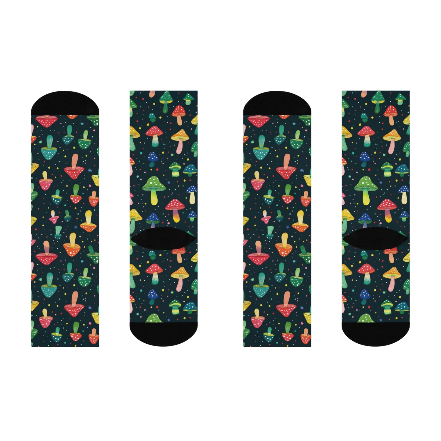 Mushroom Cushioned Crew Socks | Green 025