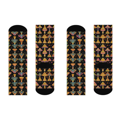 Paisley Mushroom Crew Socks