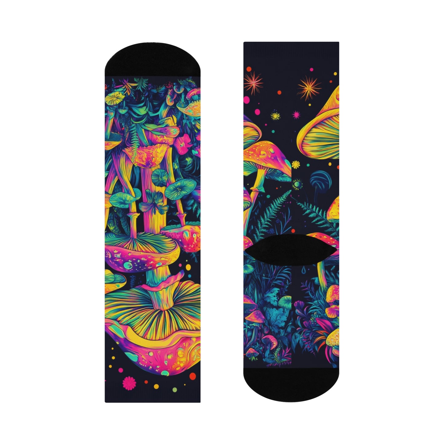 Mushroom Cushioned Crew Socks | Psychedelic 008