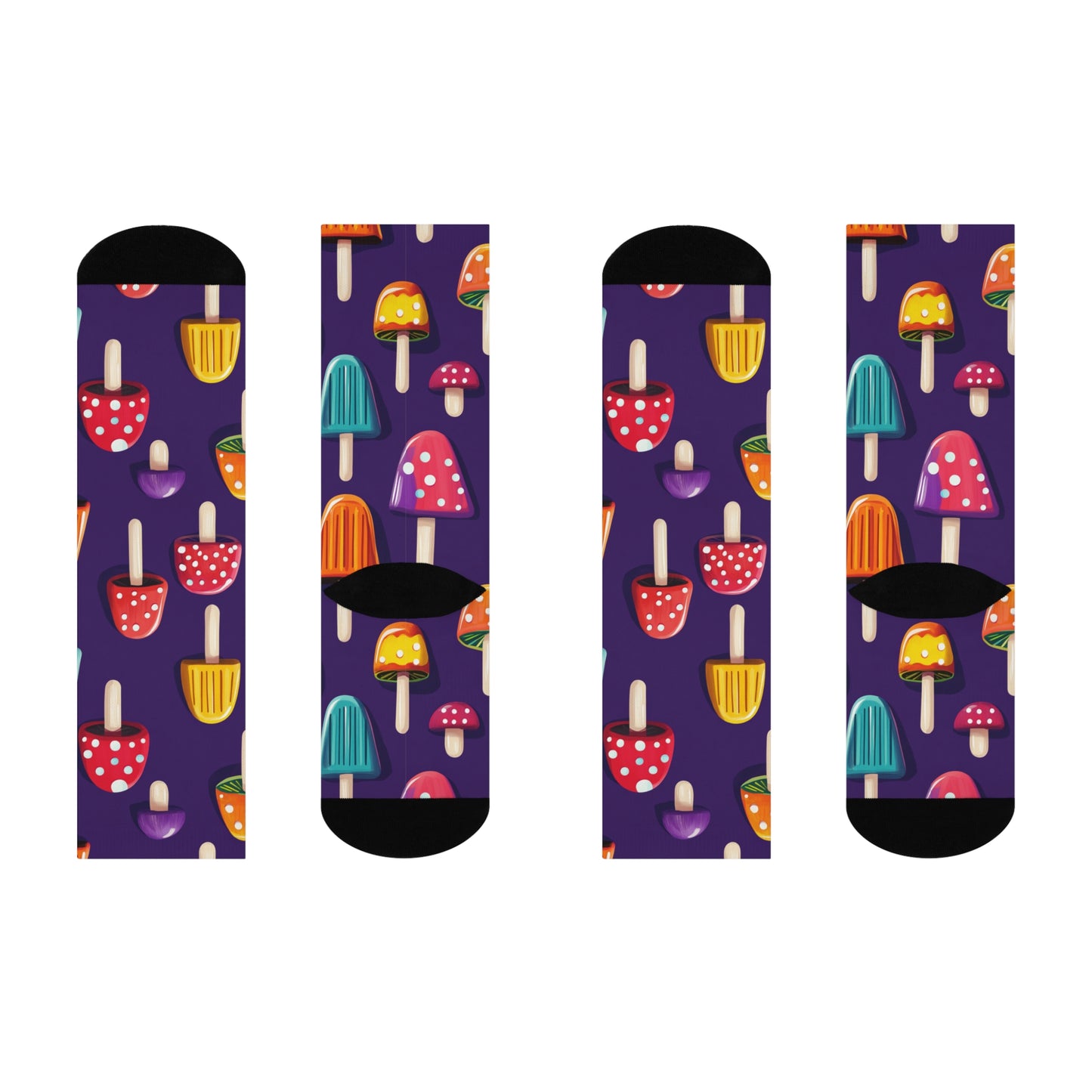 Mushroom Popsicle Socks | Purple 014
