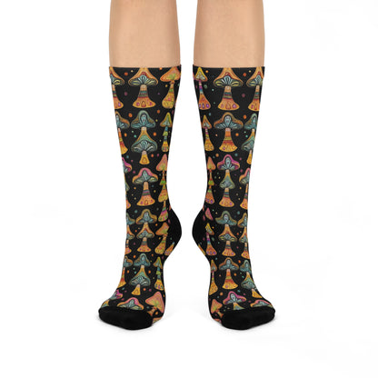 Paisley Mushroom Crew Socks