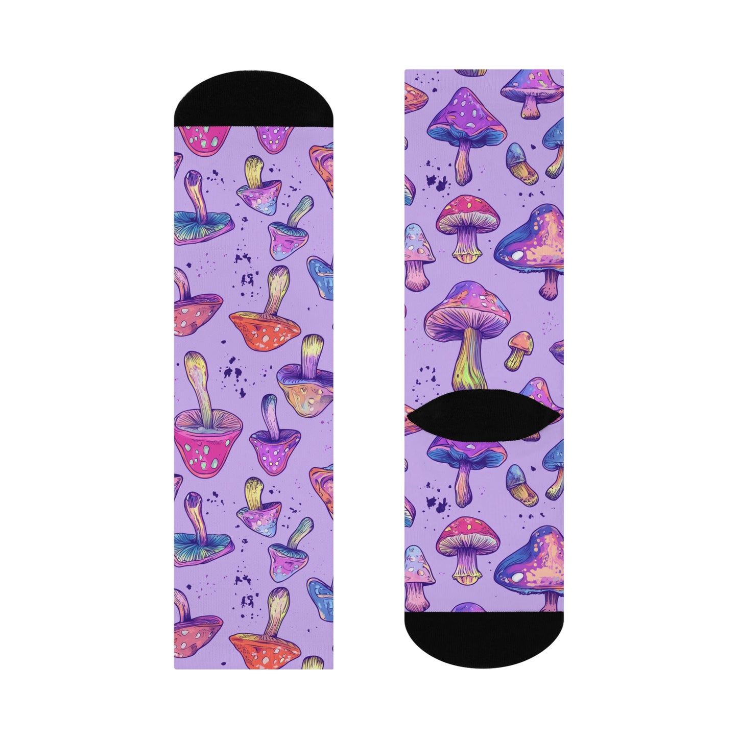 Purple Cushioned Crew Socks | Purple 005