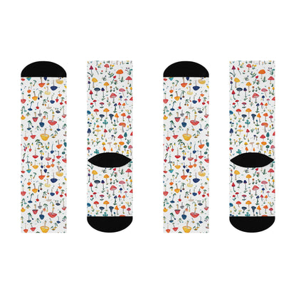 Little Rainbow Meadow Crew Socks