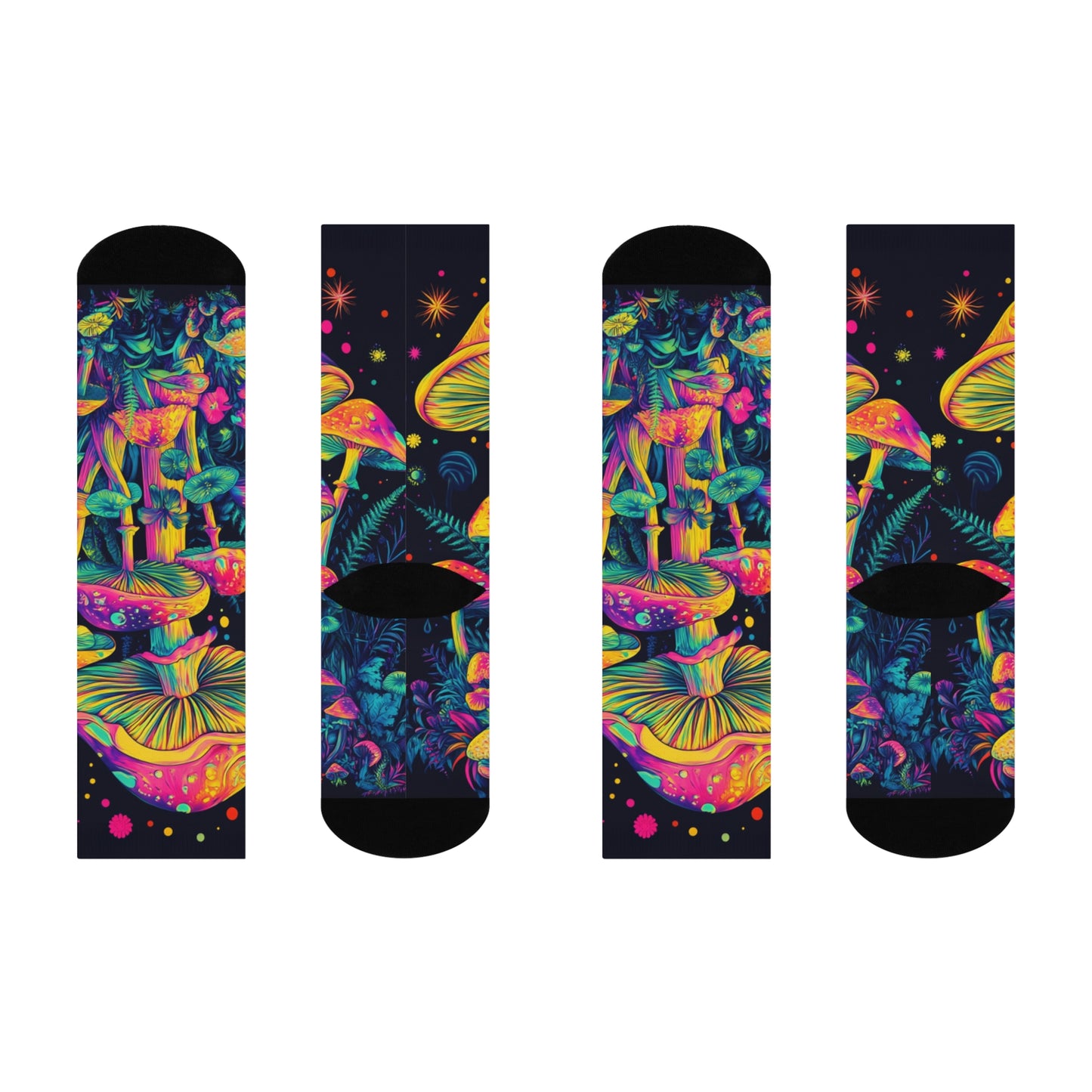 Mushroom Cushioned Crew Socks | Psychedelic 008