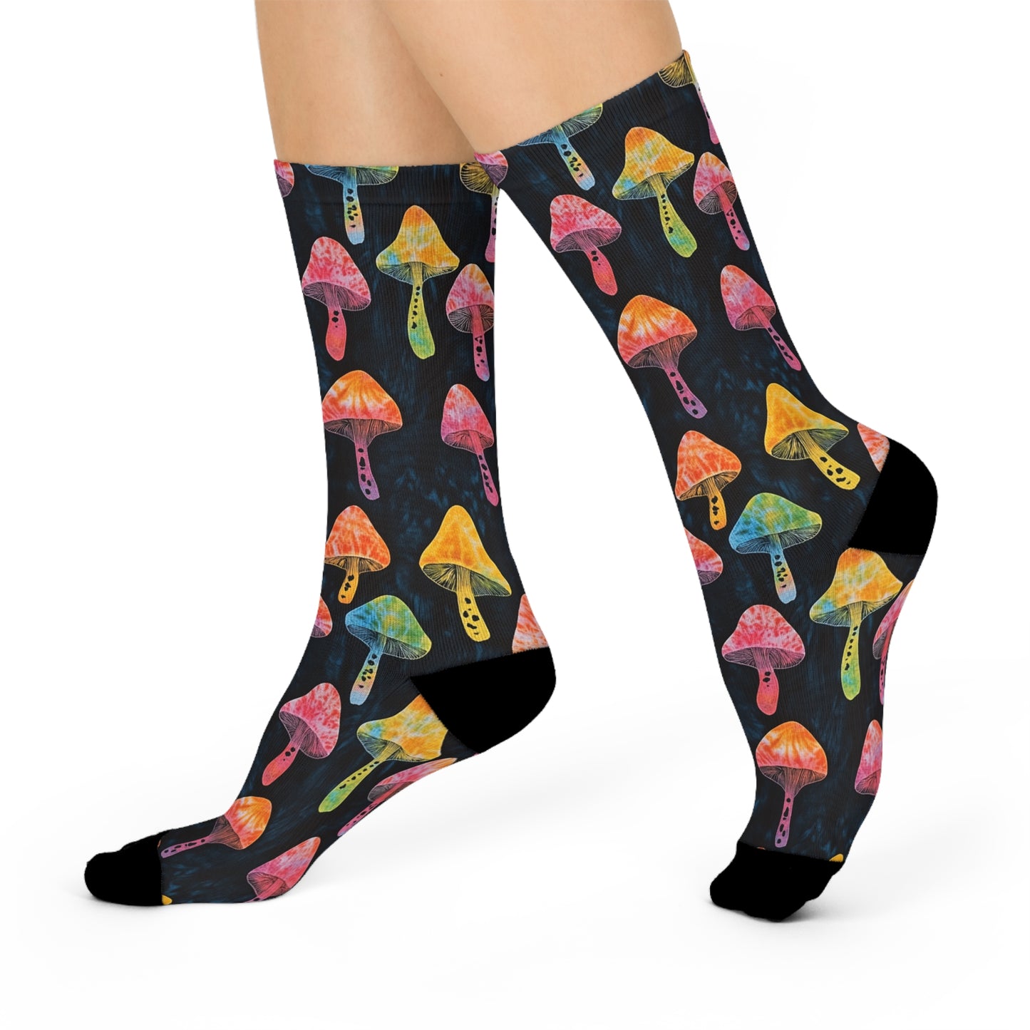 Mushroom Cushioned Crew Socks | Psychedelic 017