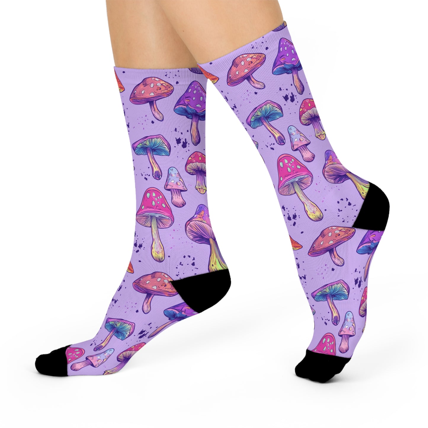 Purple Cushioned Crew Socks | Purple 005