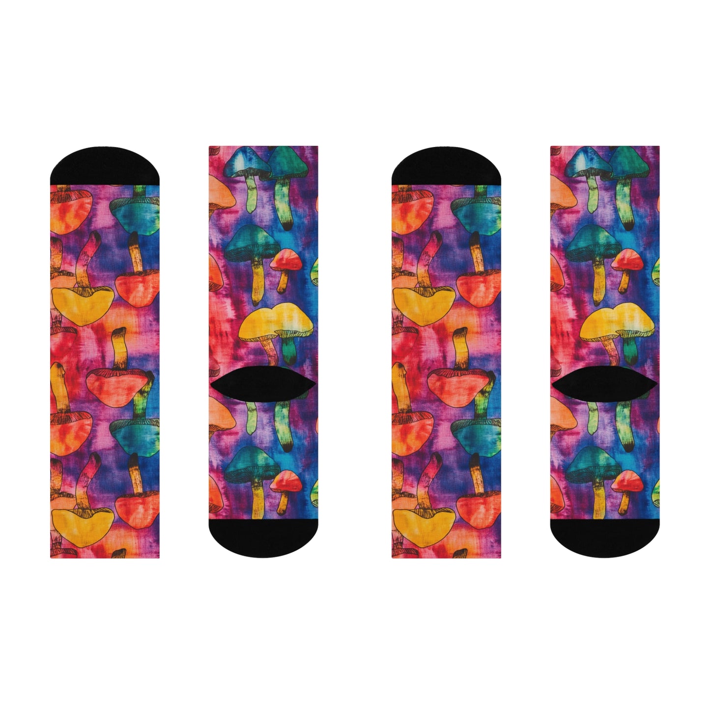 Mushroom Cushioned Crew Socks | Psychedelic 015