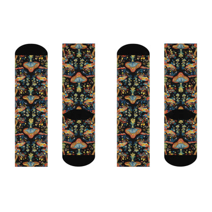 Mushroom Tapestry Crew Socks