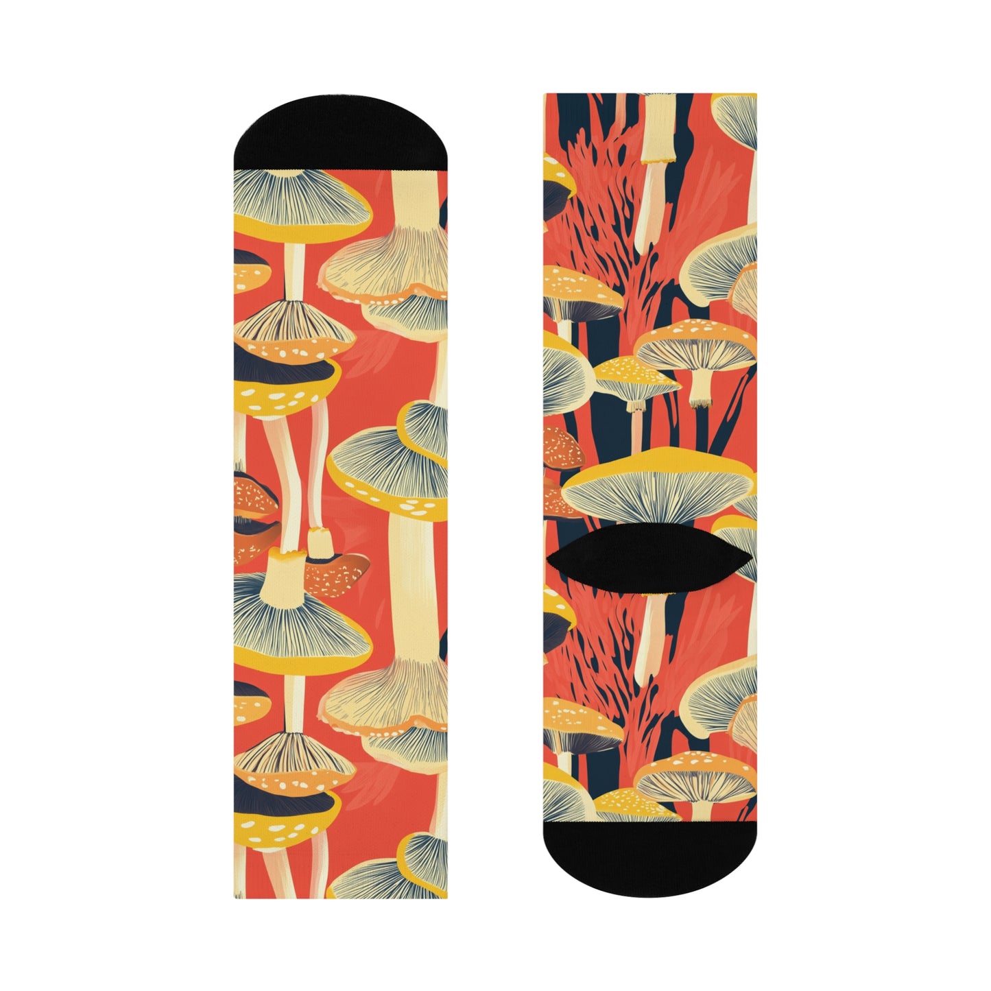 Mushroom Cushioned Crew Socks | Red 006