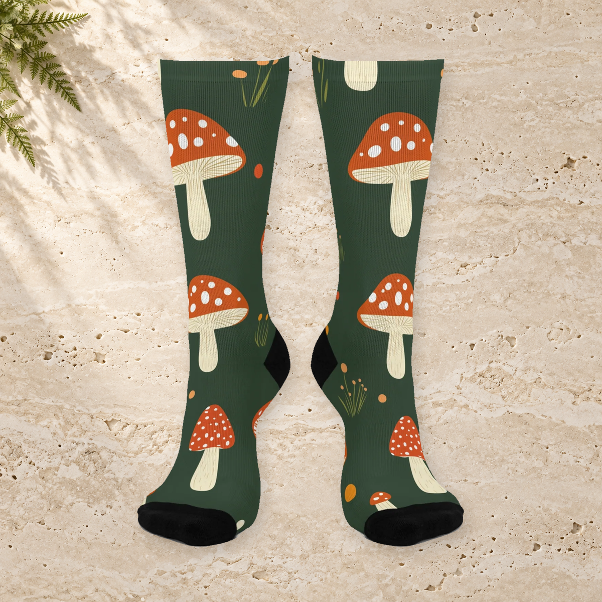 Forest Toadstool Meadow Crew Socks