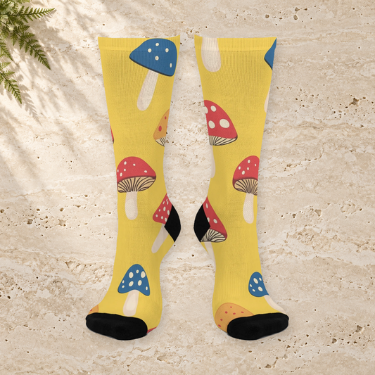 Sunny Spotted Mushroom Crew Socks