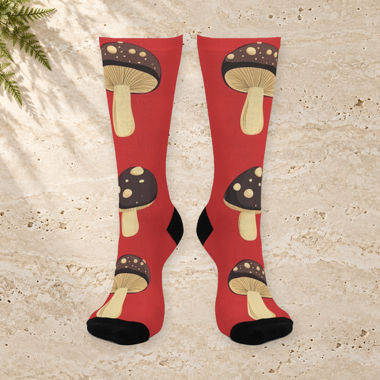 Red Giant Brown Cap Crew Socks