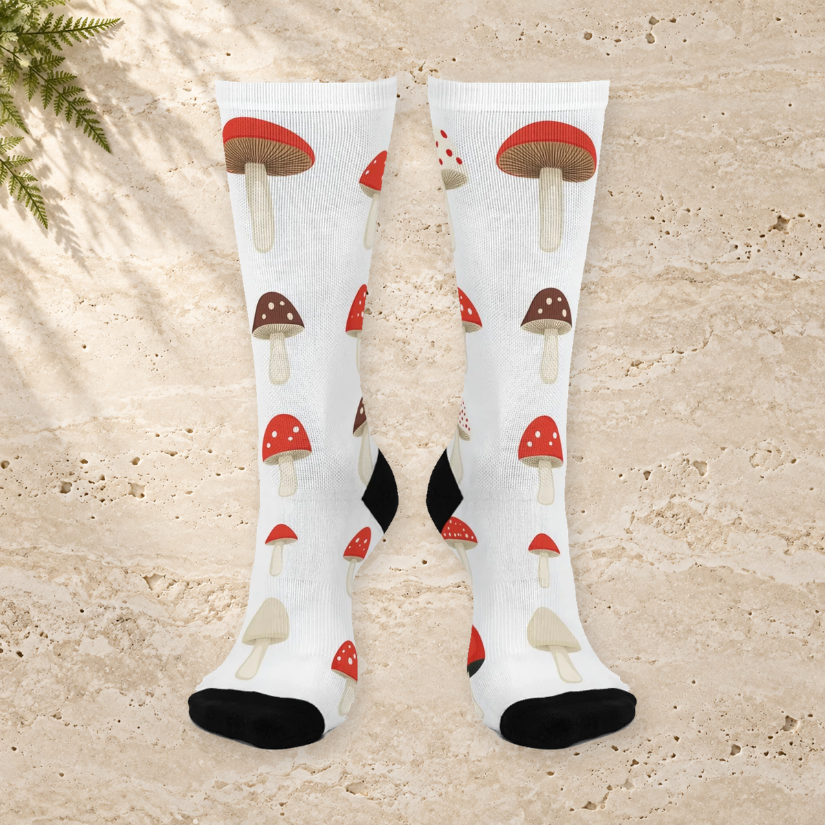 White Mixed Toadstool Crew Socks