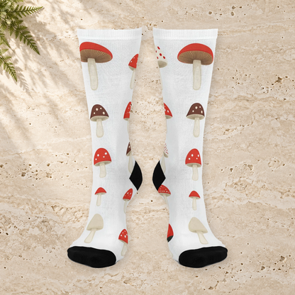 White Mixed Toadstool Crew Socks