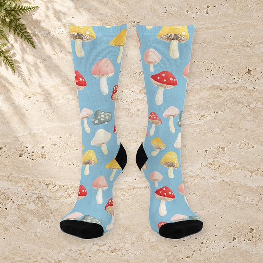 Powder Blue Toadstool Crew Socks