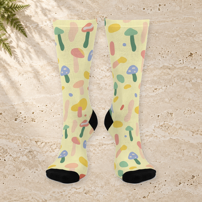 Buttercup Abstract Mushroom Crew Socks