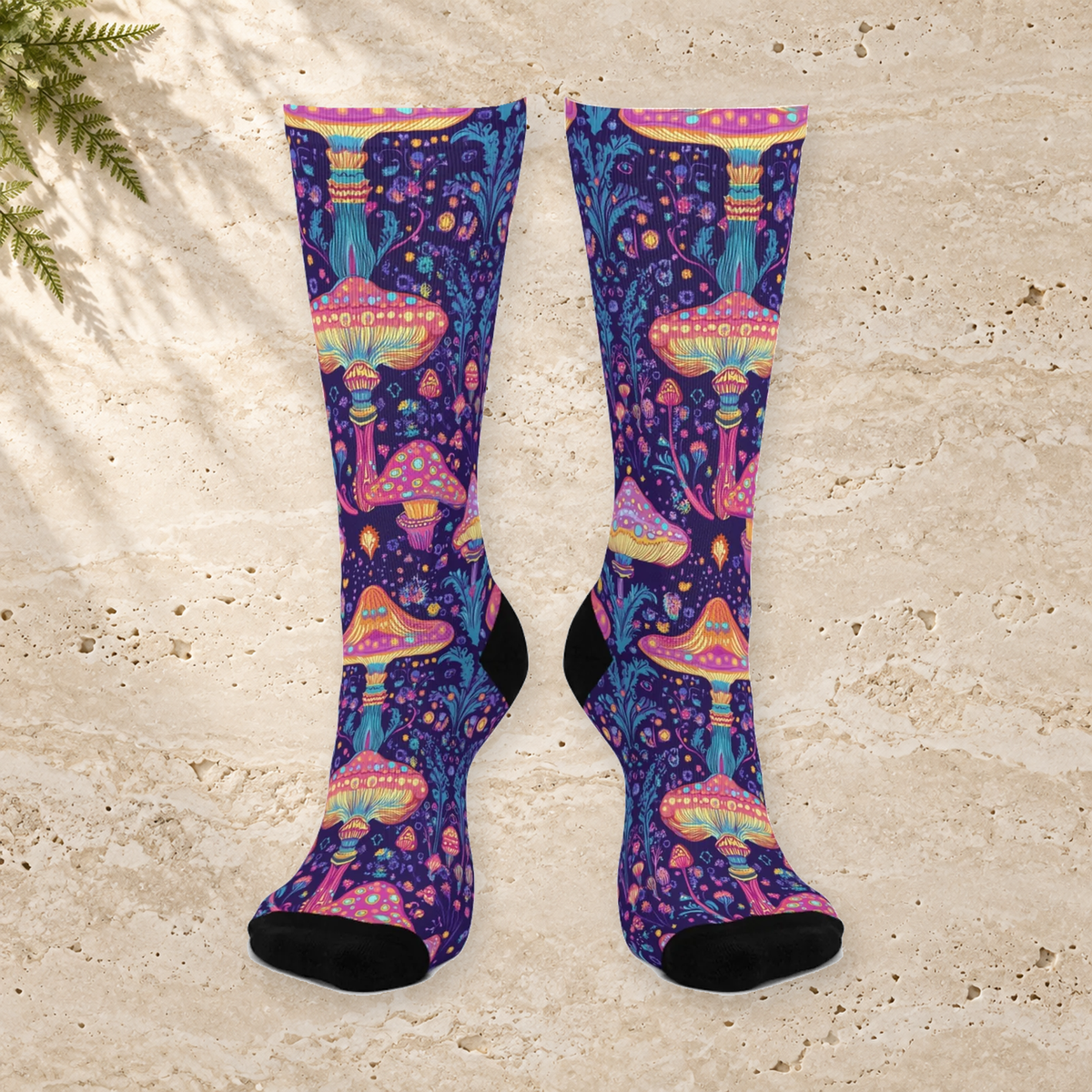 Royal Mushroom Mandala Crew Socks