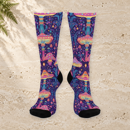 Royal Mushroom Mandala Crew Socks