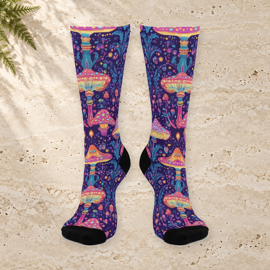 Royal Mushroom Mandala Crew Socks