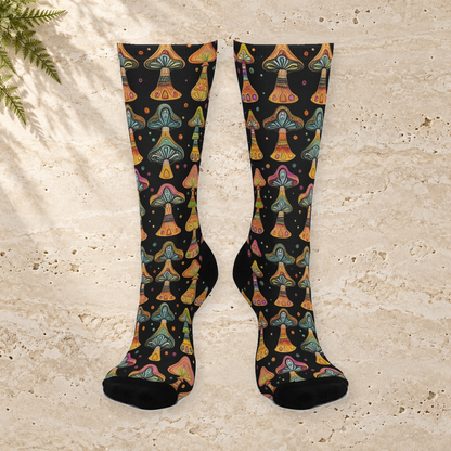 Paisley Mushroom Crew Socks