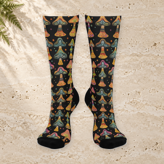 Paisley Mushroom Crew Socks