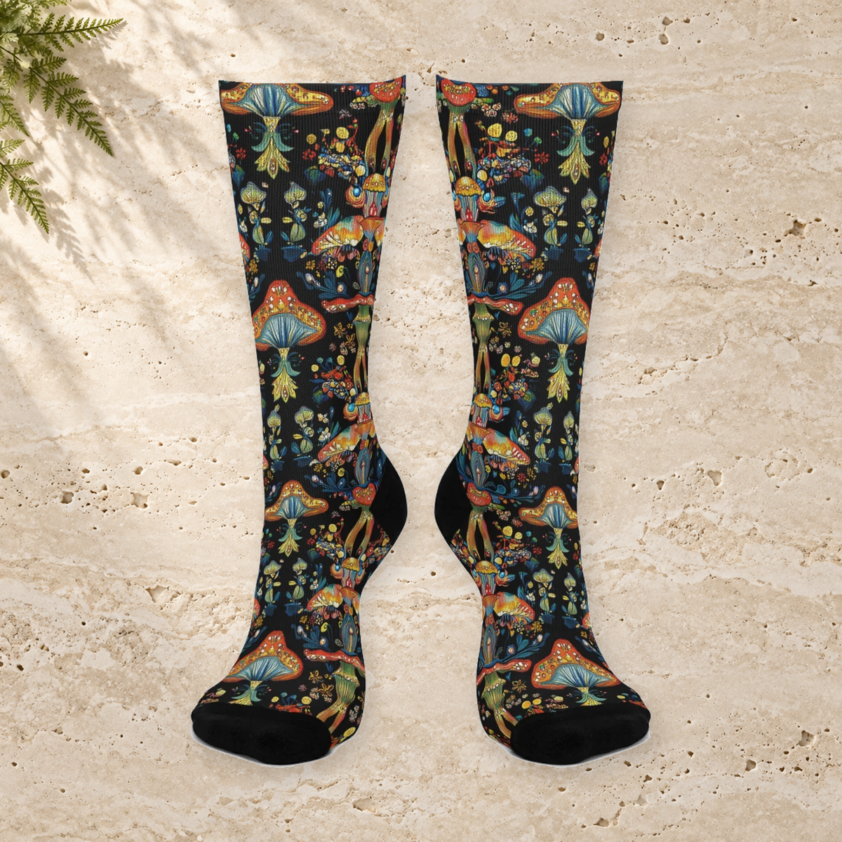 Mushroom Tapestry Crew Socks