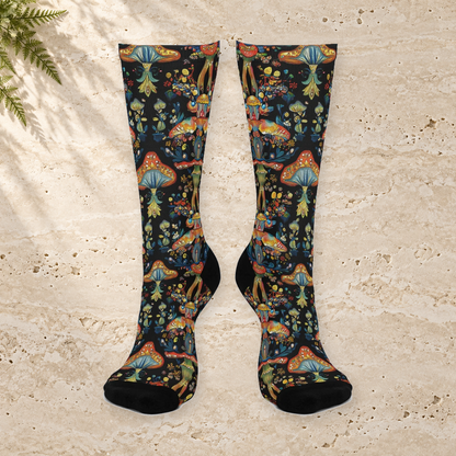Mushroom Tapestry Crew Socks