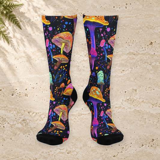 Electric Spore Mushroom Crew Socks