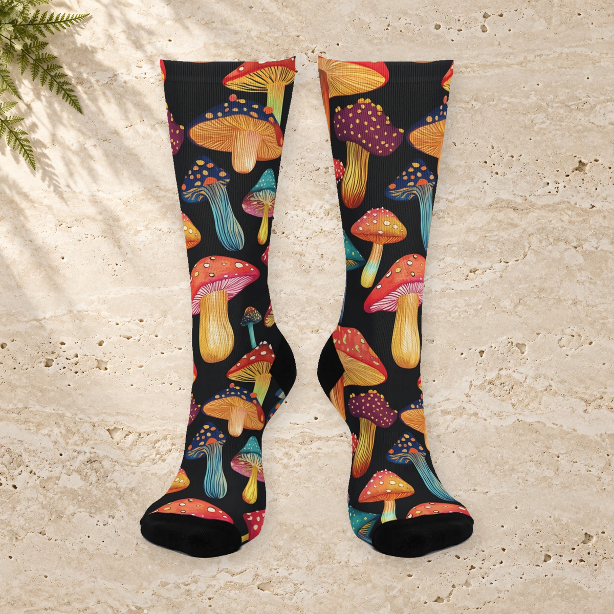 Jewel Cap Mushroom Crew Socks