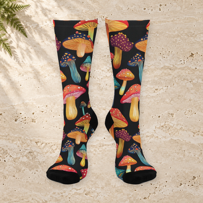 Jewel Cap Mushroom Crew Socks