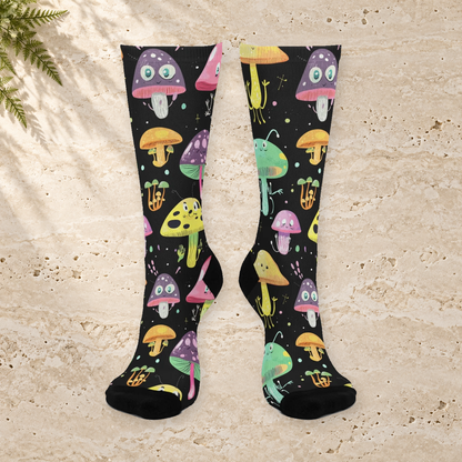 Googly Mushroom Parade Crew Socks