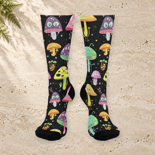 Googly Mushroom Parade Crew Socks
