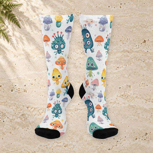 Curious Mushroom Creature Crew Socks