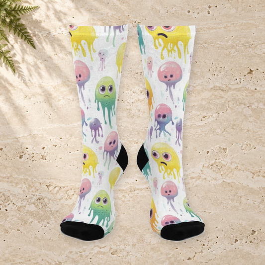 Pastel Jelly Monster Crew Socks