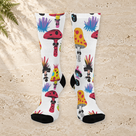 Punk Mushroom Crew Socks