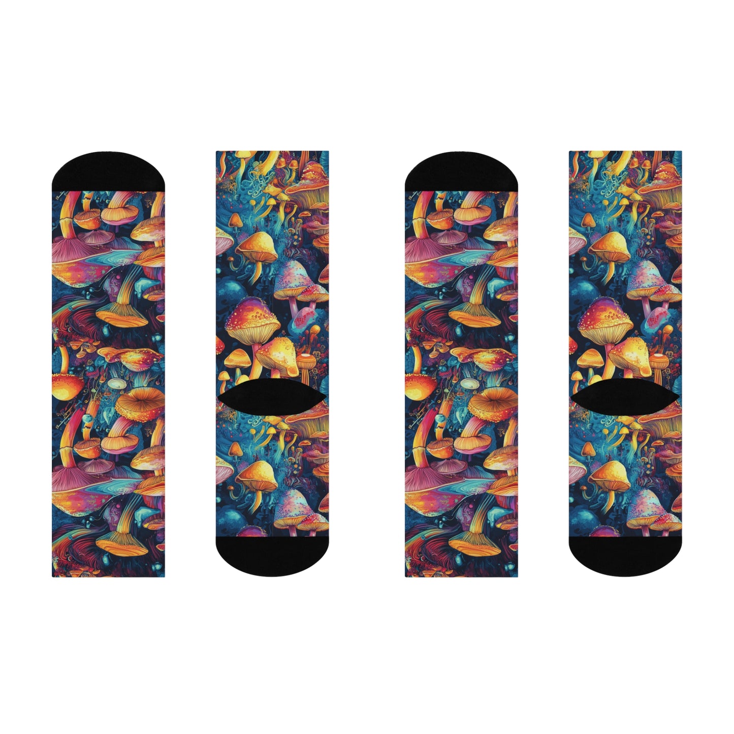 Mushroom Cushioned Crew Socks | Psychedelic 001