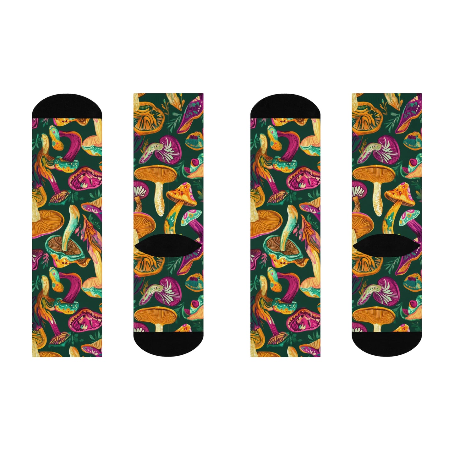 Mushroom Cushioned Crew Socks | Green 022