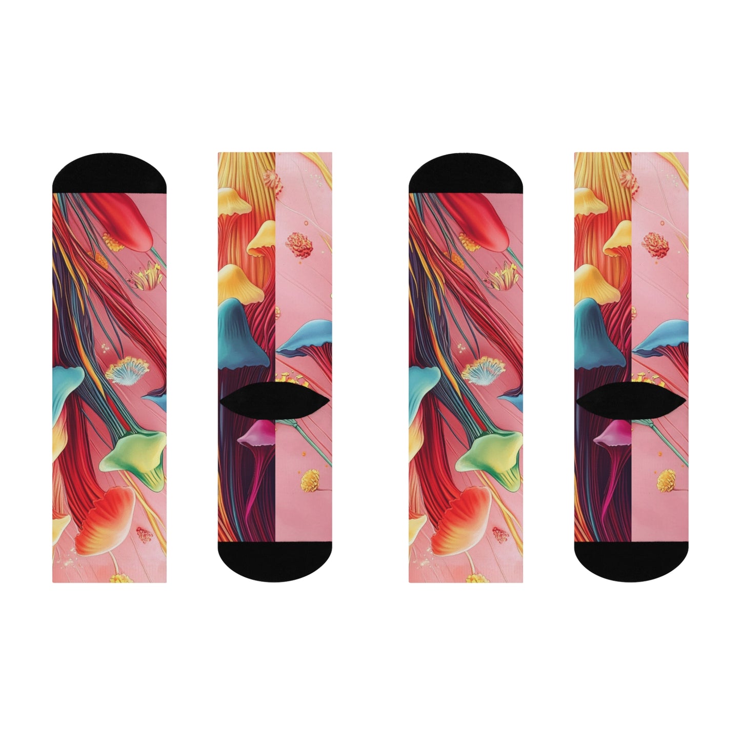 Mushroom Cushioned Crew Socks | Psychedelic 010