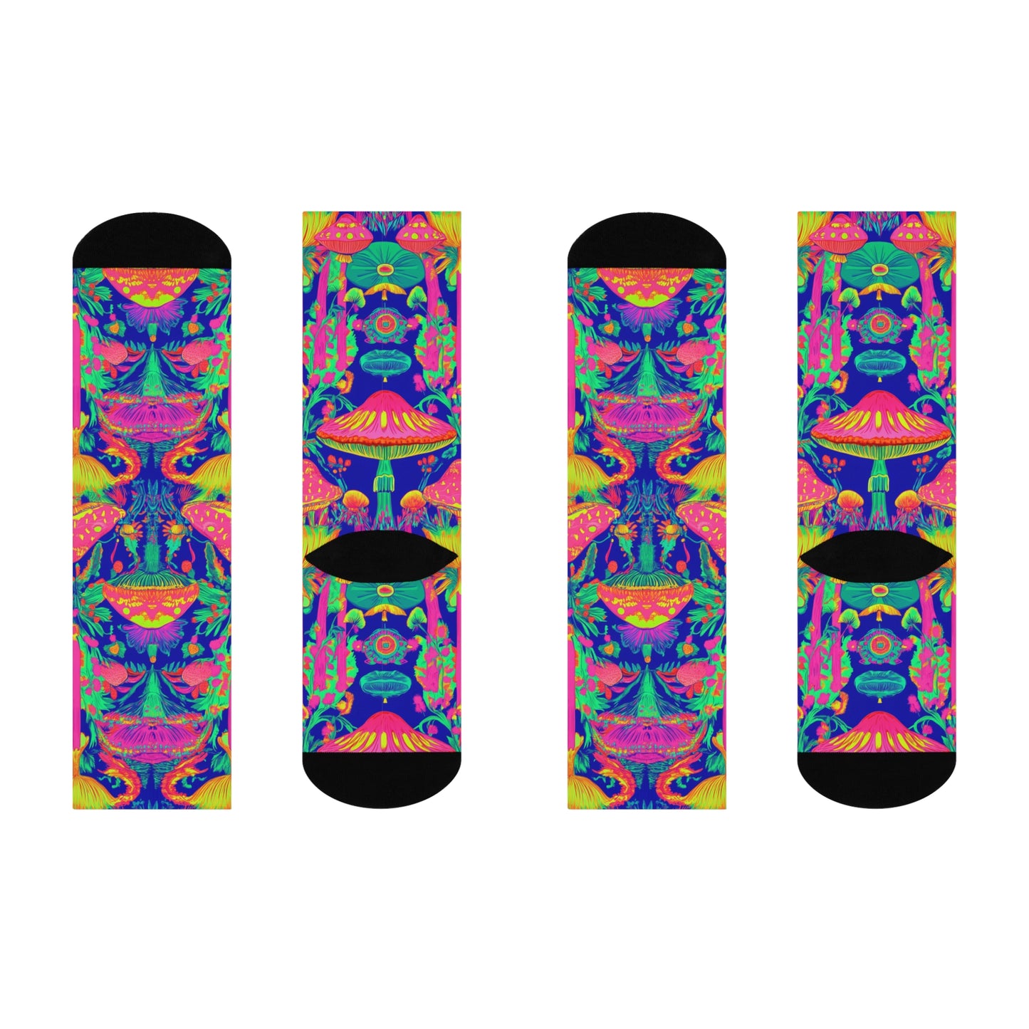 Mushroom Cushioned Crew Socks | Psychedelic 020