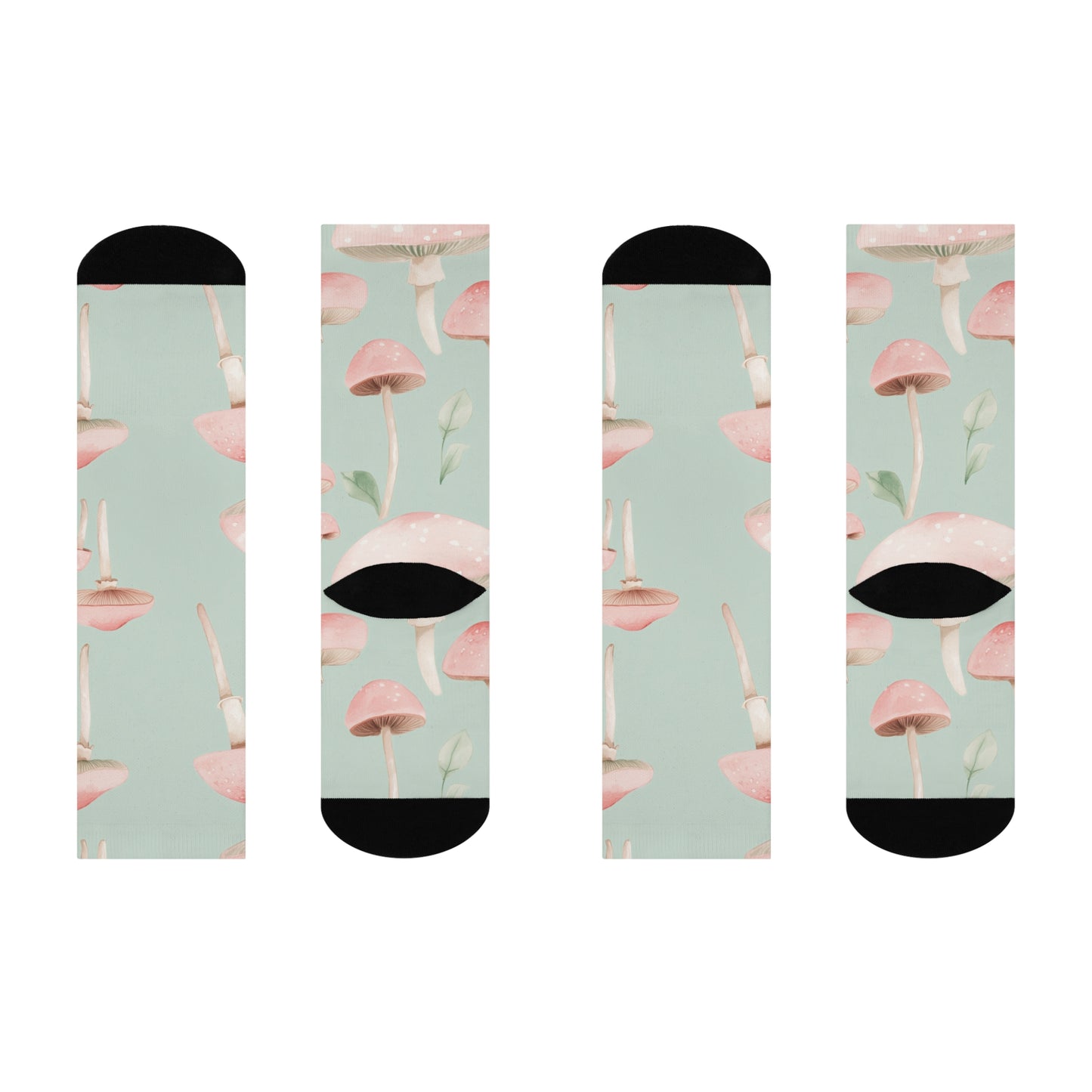 Mushroom Cushioned Crew Socks | Green 020
